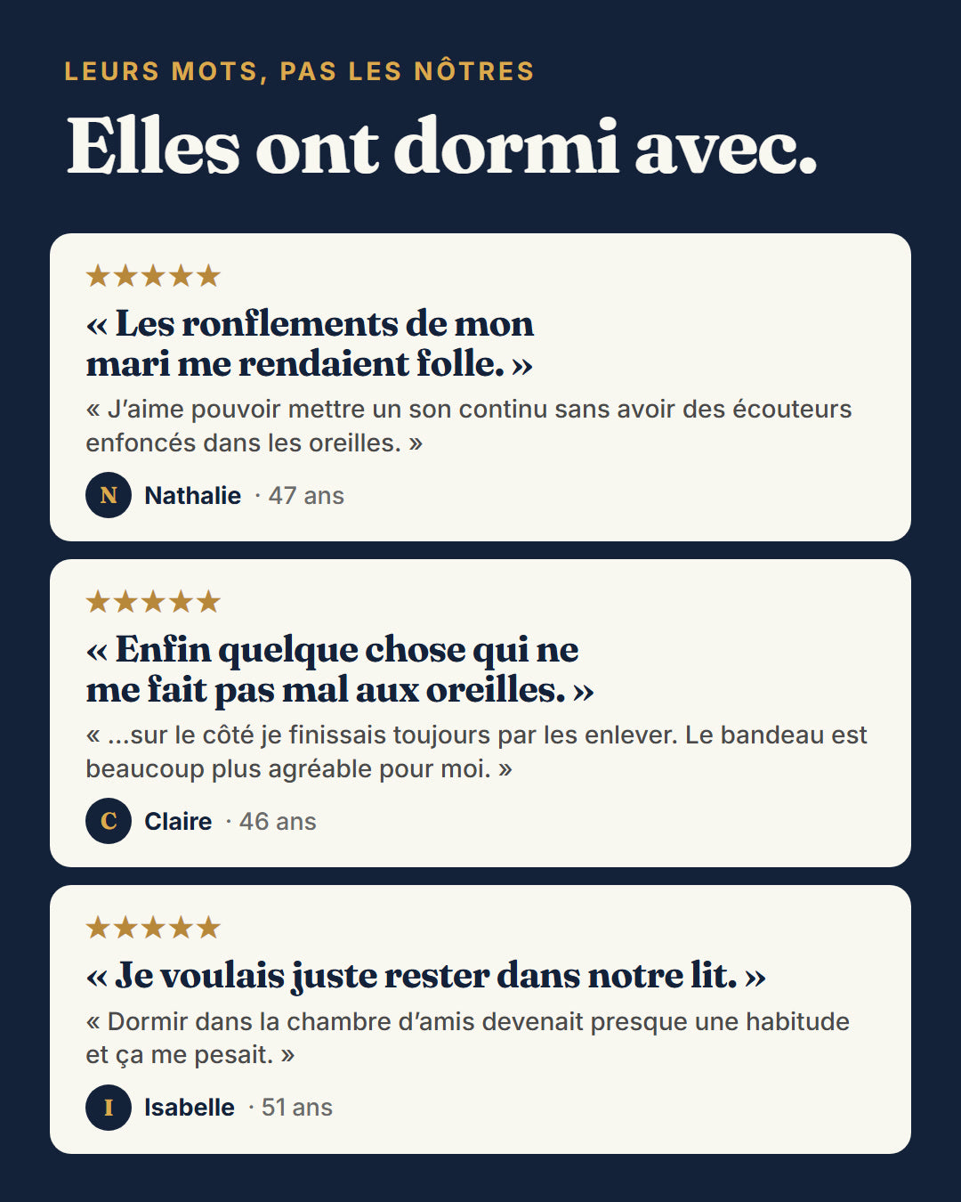 Elles ont dormi avec : avis de Nathalie, Claire et Isabelle